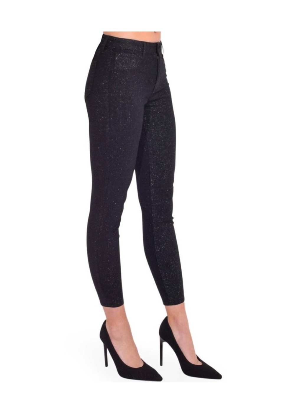 LAgence Margot High Rise Skinny Black Silver Check Shimmer Jeans
28 - Picture 3 of 9